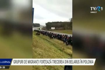 Grupuri de migranți forțează trecerea din Belarus în Polonia