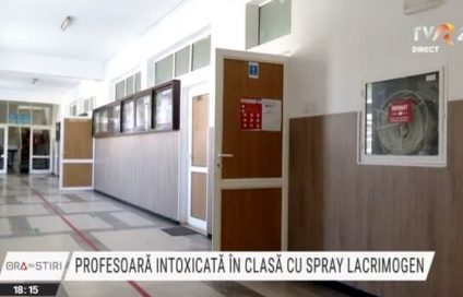 O profesoară din Iași a avut nevoie de îngrijiri medicale după ce un elev a pulverizat spray lacrimogen în timpul orei