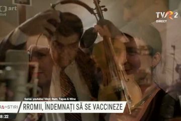 Celebrul Caliu, lăutar din Clejani, îndemn la vaccinare: „Să ne vaccinăm cu toții, rromi și români, să fim și noi în pas cu lumea. Pentru noi, pentru copii, pentru familiile noastre și pentru sănătate”