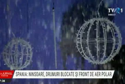 Ninsoare, drumuri blocate şi front de aer polar în Spania