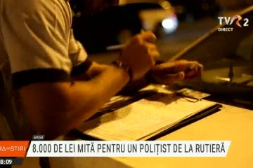 8.000 de lei mită pentru un poliţist de la Rutieră, la Braşov. Şoferului i-a fost organizat un flagrant