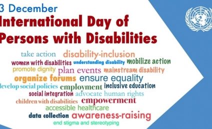 3 decembrie, Ziua internațională a persoanelor cu dizabilități, sub tema „Lupta pentru drepturi în era post-COVID”