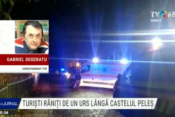 UPDATE Cei doi turiști ucraineni răniți lângă Castelul Peleș au declarat că nu au fost atacați de urs, ci că s-au lovit încercând să se îndepărteze de animal