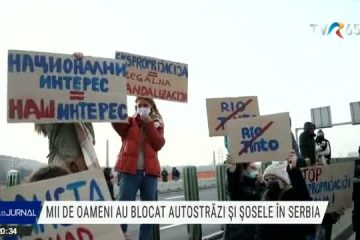 Protest uriaș, cu autostrăzi blocate, în Serbia. Furie după o lege care permite exproprierea de terenuri pentru proiecte de interes public și exploatarea resurselor de către companii străine. Proiectul unei mine de litiu, puternic contestat