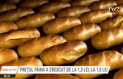 Prețul pâinii a crescut. Experții avertizează că produsele de panificație s-ar putea scumpi lunar