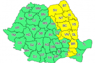 Ninsori moderate, polei şi intensificări ale vântului în 14 judeţe, miercuri