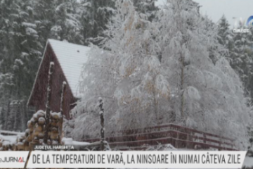 ANM: Informare de ploi, ninsori şi viscol, până luni dimineaţa în întreaga ţară