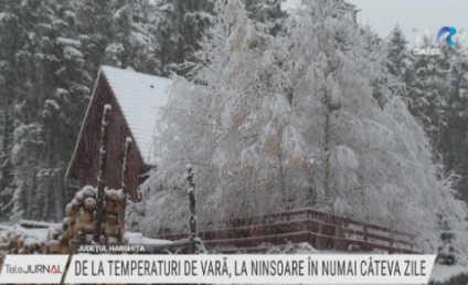 ANM: Informare de ploi, ninsori şi viscol, până luni dimineaţa în întreaga ţară