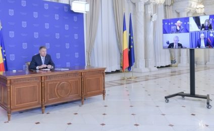 Klaus Iohannis, videoconferință cu lideri europeni, în pregătirea Summitului Parteneriatului Estic şi Consiliului European