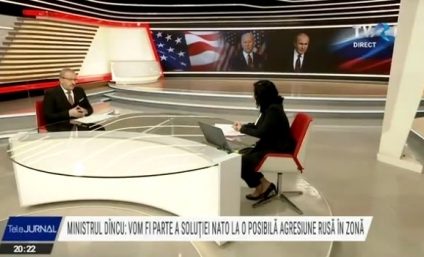 EXCLUSIVITATE Situația din Ucraina și rolul României în regiune. Interviu cu ministrul Apărării Naționale, Vasile Dîncu, pentru Știrile TVR, în Retrospectiva internațională – de la ora 17.00, pe TVR1