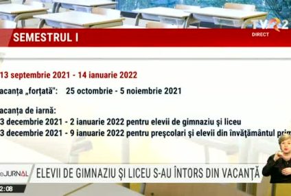 Elevii de gimnaziu și de liceu s-au întors în bănci mai devreme cu o săptămână, din cauza vacanţei forţate de la sfârşitul lunii octombrie