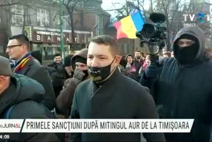 Primele sancţiuni după mitingul AUR de la Timişoara