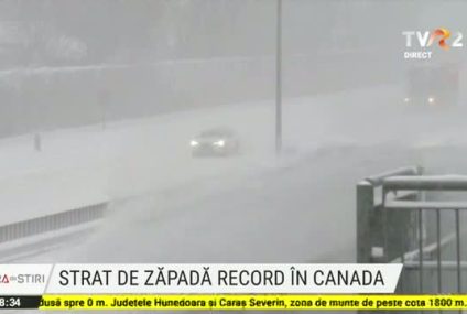 Strat record de zăpadă în Canada