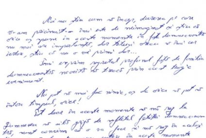 Scrisoarea poliţistului care a accidentat mortal o fetiţă pe trecerea de pietoni „Aş face orice să pot întoarce timpul, orice!”