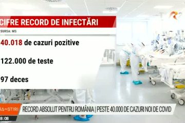 Valul 5 al pandemiei depășește record după record în România. Octavian Jurma, cercetător: 40 de mii de infectări confirmate înseamnă că, în realitate, s-au infectat astăzi în România 200 de mii de oameni