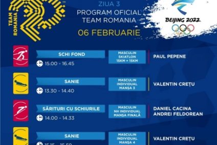 JO 2022 Beijing: Programul ivilor din România în ziua de duminică, 6 februarie