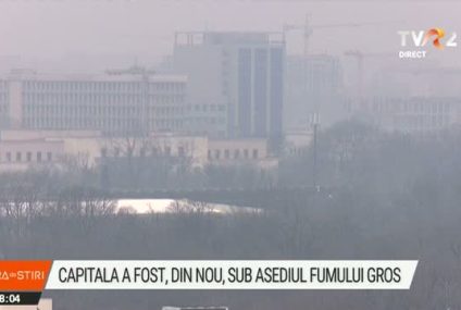 Coloană de fum lângă București. Capitala, din nou sub asediul poluării