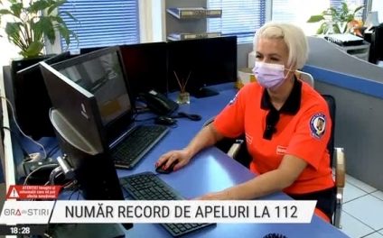 Număr record de apeluri la 112, anul trecut. Cele mai multe au fost redirecționate la Ambulanță. Detalii cu puternic impact emoțional!