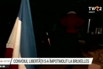 Convoiul Libertăţii, oprit la Bruxelles. Niciun vehicul al protestatarilor nu a ajuns în centrul oraşului