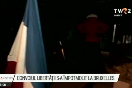 Convoiul Libertăţii, oprit la Bruxelles. Niciun vehicul al protestatarilor nu a ajuns în centrul oraşului