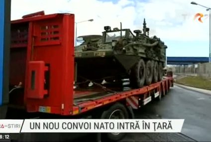 Un nou convoi NATO, cu destinația baza Mihail Kogălniceanu, intră în țară pe la Nădlac
