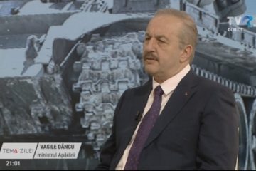 Ministrul Apărării Vasile Dîncu, la TVR, despre situaţia din Ucraina: Ne uităm foarte mult la mişcările de trupe, dar tema principală care ar trebui să ne sperie este încălcarea suveranităţii