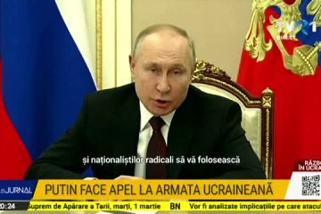 Putin cere armatei ucrainene ”să preia puterea” la Kiev şi să-l înlăture pe preşedintele Volodimir Zelenski