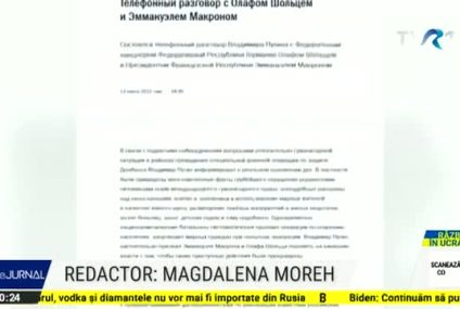 Toată lumea îi cere lui Putin să vină la masa tratativelor. Slabe șanse, potrivit convorbirii telefonice cu Macron și Scholz. Zelenski vrea în continuare negocieri față în față la Ierusalim