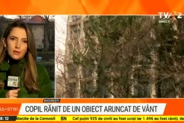 Copil de 16 ani, lovit la cap de fragmente desprinse de vânt de la o construcţie din Bucureşti. Băiatul va fi operat la Spitalul „Grigore Alexandrescu”