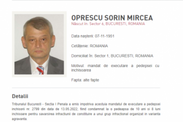 Sorin Oprescu, condamnat definitiv la 10 ani și 8 luni de închisoare pentru luare de mită și abuz în serviciu. Fostul edil a fost dat în urmărire generală