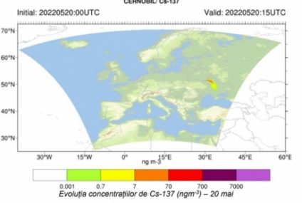 Un nor de fum din zona Cernobîl va ajunge în estul Ucrainei şi sud-vestul Rusiei, anunță ANM