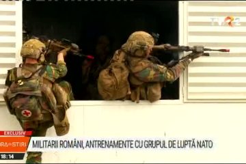 EXCLUSIV Imagini de la antrenamentul militarilor români și belgieni din grupul de luptă al NATO
