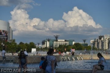 Vremea se menține caniculară în Capitală. Vijelii miercuri după-amiază