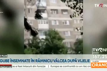 Pagube însemnate după o vijelie de cod roșu în Râmnicu Vâlcea