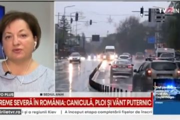 Florinela Georgescu, director ANM: Astăzi și mâine, valul de căldură persistă, mai ales în sud-estul țării. Miercuri, în vest va intra un front de aer rece. Instabilitate atmosferică, inclusiv pe litoral