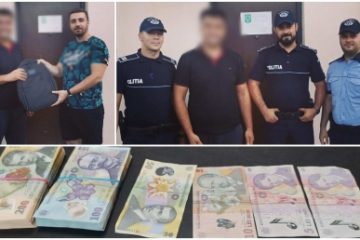 Poliţiştii giurgiuveni l-au găsit pe proprietarul rucsacului cu 37.000 de lei, pierdut pe o stradă din Bolintin