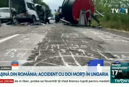 Doi morți și 9 răniți după ce un microbuz din România a intrat în coliziune pe o autostradă din Ungaria cu un tractor și o autoutilitară