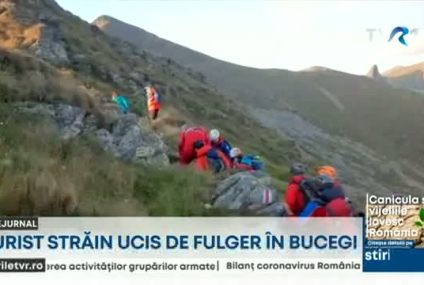 Un turist străin a murit în munții Bucegi după ce a fost lovit de trăsnet