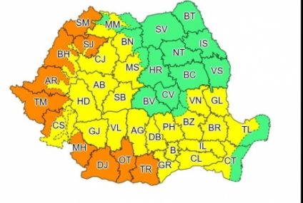 Cod portocaliu de caniculă extremă în 10 județe, la sfârșitul săptămânii. Cod galben de caniculă valabil joi, în 12 judeţe