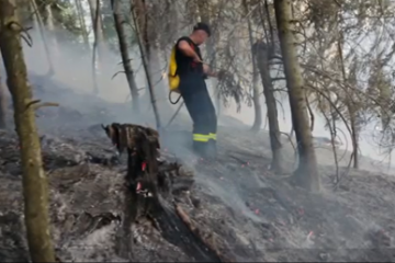 Bistriţa-Năsăud: Suprafaţa de pădure afectată de incendiul din Munţii Rodnei este de aproximativ 3 hectare, potrivit ISU