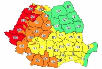 Cod roșu de caniculă, valabil astăzi în cinci județe din vestul țării. Temperaturile maxime ajung la 39-42 de grade Celsius la umbră