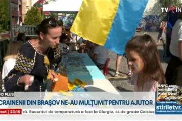 Ucrainenii din Brașov ne-au muțumit pentru ajutor, organizând o ”petrecere cu lacrimi în ochi”, pe străzile orașului