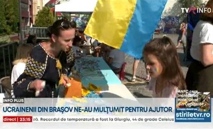 Ucrainenii din Brașov ne-au muțumit pentru ajutor, organizând o ”petrecere cu lacrimi în ochi”, pe străzile orașului