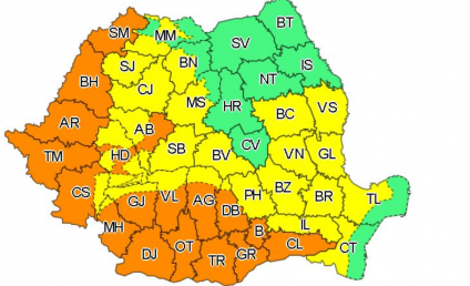 Caniculă şi disconfort termic accentuat în sudul şi vestul ţării, inclusiv în Capitală, pe parcursul zilei de marţi. După-amiaza se vor înregistra valori termice de 37 – 40 de grade Celsius