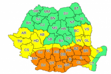 Cod portocaliu de caniculă în Bucureşti şi în 14 judeţe din sudul ţării; temperaturile urcă la 40 grade