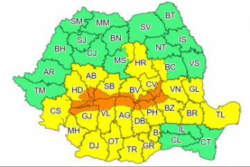Instabilitate atmosferică în județe din nordul Olteniei și al Munteniei. Valul de căldură se va menţine în vestul şi local în sudul ţării