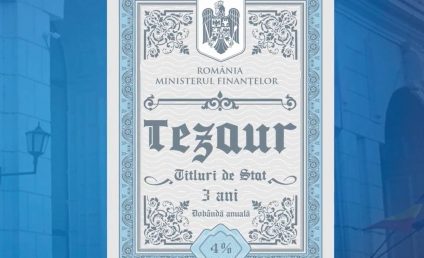 Românii pot investi în titlurile de stat Tezaur, cu maturitate de un an şi dobândă anuală de 8,25%, începând de luni