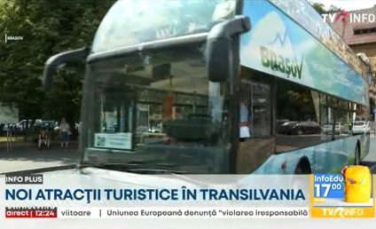 Un autobuz supraetajat, noua atracție turistică, în Brasov. La Alba Iulia, două clădiri de patrimoniu sunt restaurate pentru a fi redate circuitului turistic