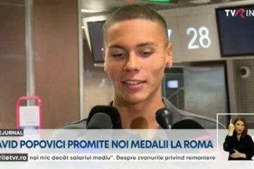 David Popovici a plecat spre Roma, la Campionatele Europene de seniori, transmise în direct de TVR