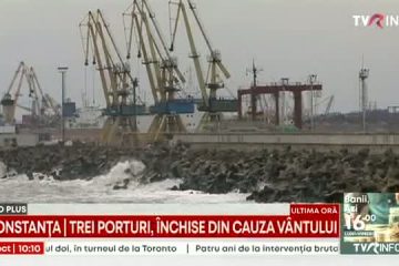 Trei porturi au fost închise la malul mării, din cauza vântului puternic